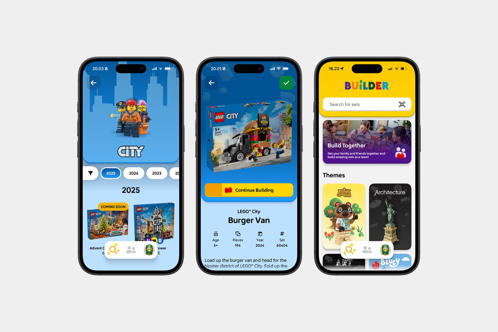 Browsing and discovering LEGO sets by theme