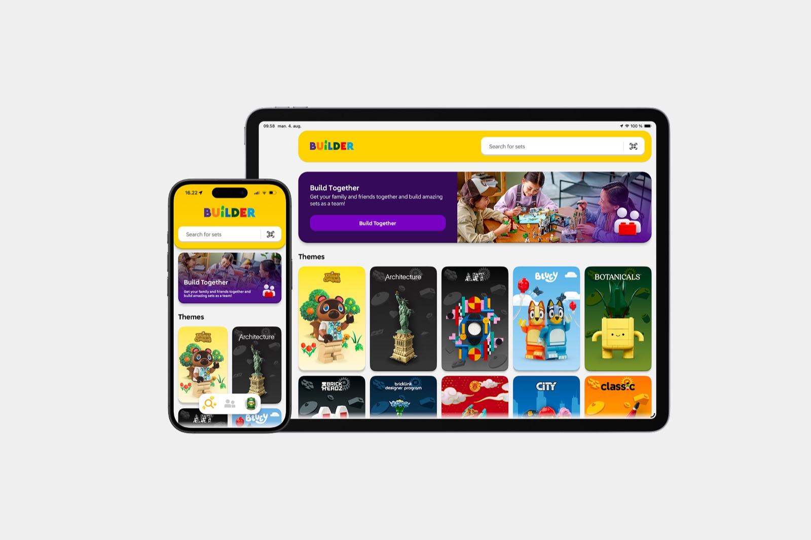 LEGO Builder home on iPhone and iPad